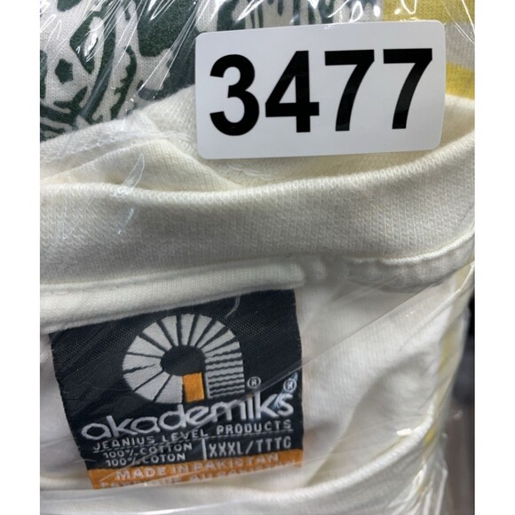 Akademiks Indian Graphic Tee T-Shirt Men's Jeanius Level White Crew Neck XXXL - Picture 15 of 15